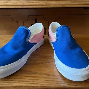 Vans Classic Slip-On Retro Court Pink/Blue/Green Size 8.5M/10W